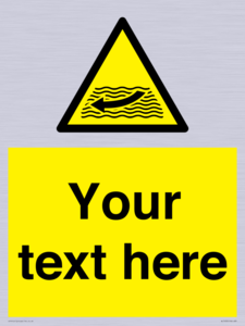 Custom Warning strong river flows